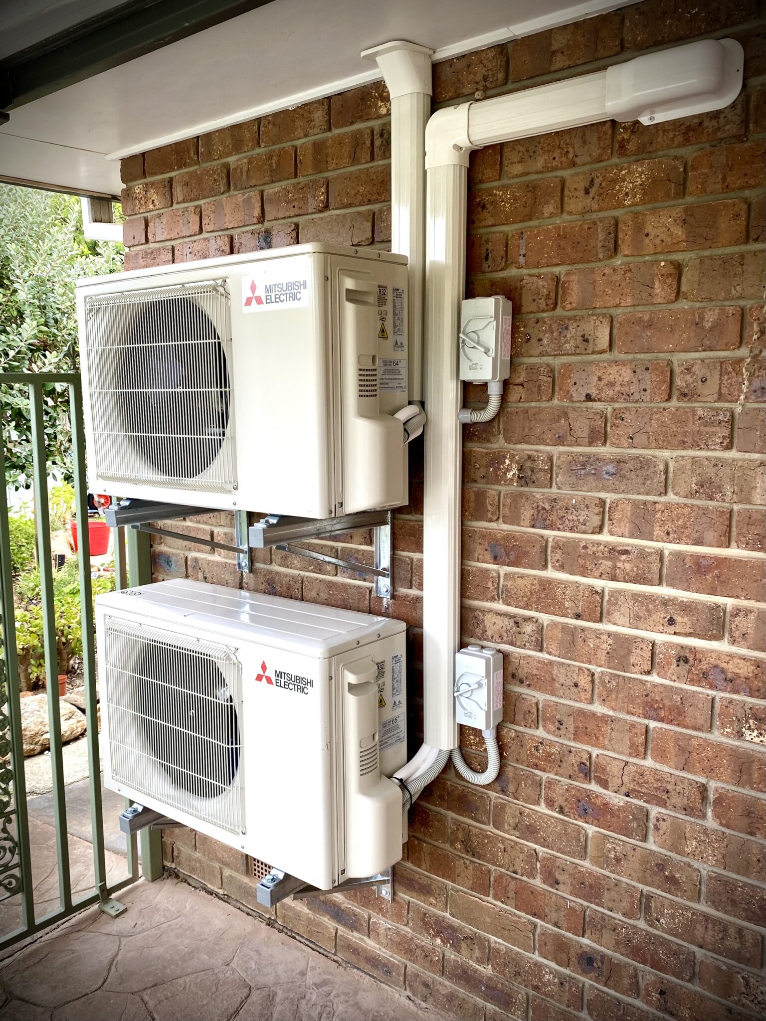 Domestic residential outdoor unit installation