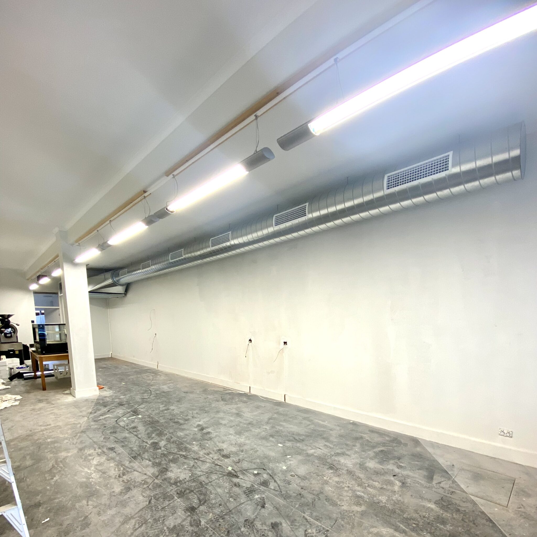 Air Conditioning commercial installation spiral duct work